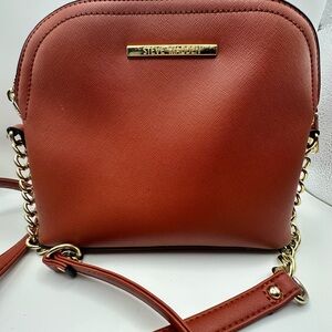 Steve Madden Brown Gold Crossbody Bag with Chain Strap